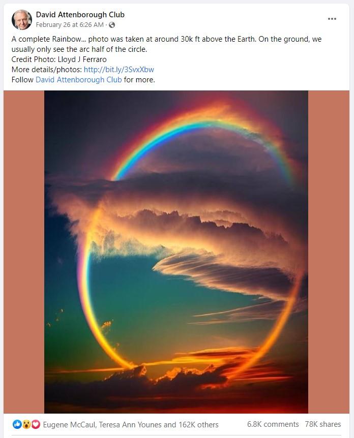 ho - oh photorealistic flying over a rainbow