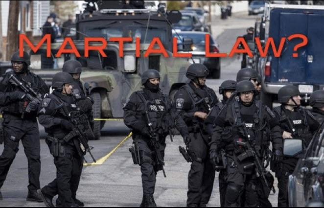martial law definition civil war