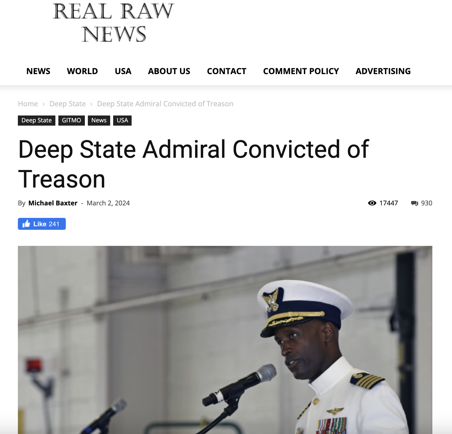 Fact Check: U.S. Military Commission Did NOT Sentence Rear Adm. Michael ...