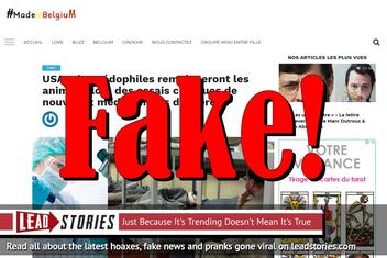 Fake News: Pedophiles Will NOT Replace Animals In Dangerous Drug Tests