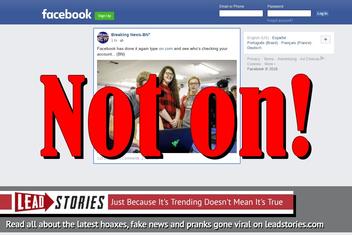 Fake News: Typing "on.com" Will NOT Show You Who Is Checking Your Facebook Account