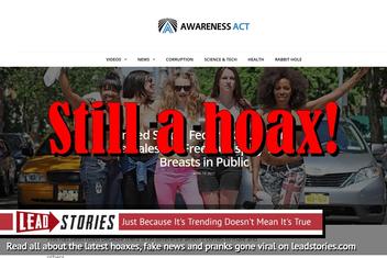 Fake News: United States Federal Court Did NOT Rule Females are Free to Display Their Breasts in Public Everywhere