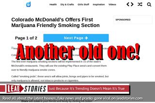 Fake News: Colorado McDonald's Offers First Marijuana Friendly Smoking Section