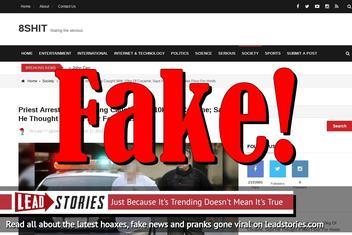 Fake News: NO Priest Arrested After Being Caught With 10kg Of Cocaine