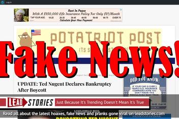 Fake News: Ted Nugent Did NOT Declare Bankruptcy After Boycott