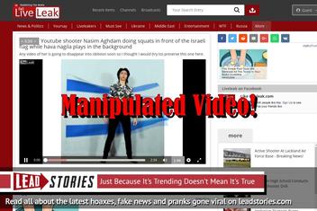 Fake Video: Youtube Shooter Nasim Aghdam NOT Doing Squats In Front Of Israeli Flag