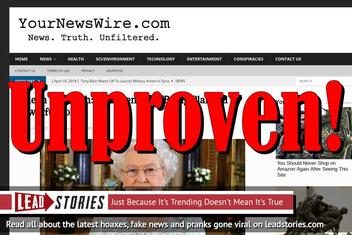 Fake News: Queen Elizabeth Did NOT Say Imminent War Being Planned By Powerful Forces