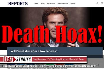 Fake News: Will Ferrell Did NOT Die After A Two Car Crash