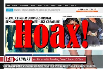 Fake News: Climber Did NOT Suffer Brutal Sexual Assault By Yeti-like Creature