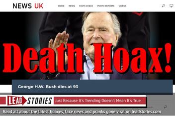 Fake News: George H.W. Bush Did NOT Die at 93