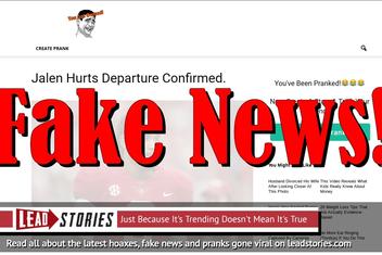 Fake News: Jalen Hurts Departure NOT Confirmed