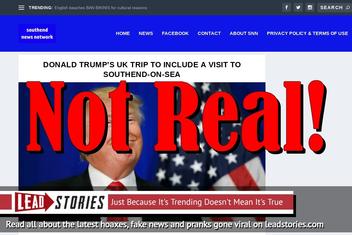 Fake News: Donald Trump's UK Trip NOT To Include A Visit to Southend-on-Sea