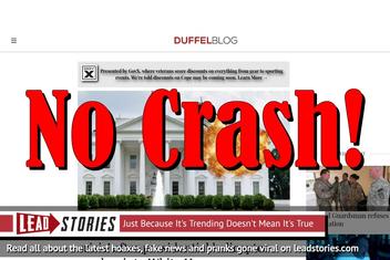 Fake News: Presidential Helicopter Marine One Did NOT Crash Into The White House