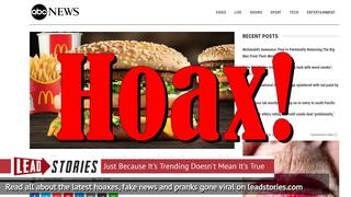 Fake News: McDonald's Did NOT Announce They're Permanently Removing The Big Mac From Their Menu