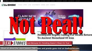 Fake News: Netanyahu Did NOT Call For Israeli Return To Ancient Homeland Of Iran