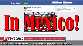 Fake News: Mercado Roma Restaurant NOT Visited By ICE