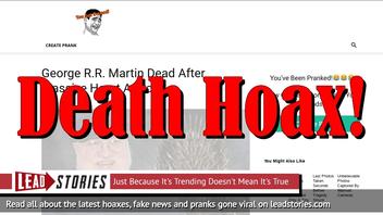 Fake News: George R.R. Martin NOT Dead After Massive Heart Attack