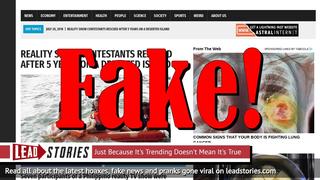 Fake News: Reality Show Contestants NOT Rescued After 5 Years On A Deserted Island