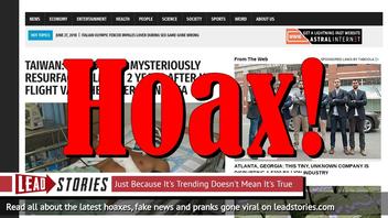 Fake News: MH370 Pilot Did NOT Mysteriously Resurface Almost 2 Years After His Flight Vanished Over China Sea