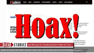 Fake News: Woman Who Hasn't Had Sex In 120 Days Did NOT Crash Car Just To Feel Choked Again