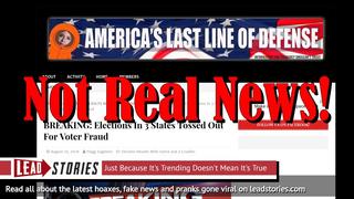 Fake News: Elections In 3 States NOT Tossed Out For Voter Fraud