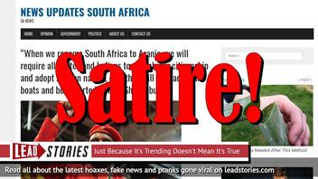 Fake News: Floyd Shivambu Did NOT Say "When we rename South Africa to Azania, we will require all whites and Indians to reapply for citizenship and adopt African names, else they will be loaded on boats and deported"