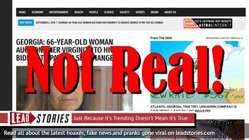 Fake News: Georgia Woman (66) Did NOT Auction Her Virginity to Pay For Sex Change
