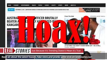 Fake News: Australian Police Officer NOT Beaten And Sexually Assaulted By Kangaroo