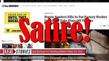 Fake News: Bernie Sanders Did NOT Fill In For Factory Worker Unable To Take Time Off To Vote