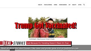 Fake News: Trump Did NOT Warn Flu Shots Are The Greatest 'Scam' In Medical History