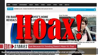 Fake News: FBI Raid at NSA Employee's Home Did NOT Reveal Over 16,000,000 'Dick Pics'