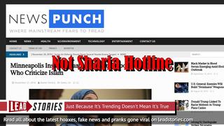 Fake News: Minneapolis Did NOT Install Sharia Hotline to Report Americans Who Criticize Islam
