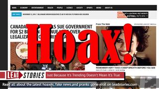Fake News: Hells Angels Did NOT Sue Canadian Government For $2 Billion Revenue Loss Over Legalization of Marijuana