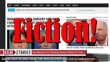 Fake News: Man Did NOT Get Plastic Surgery And Name Change to Date Ex-girlfriend After Restraining Order