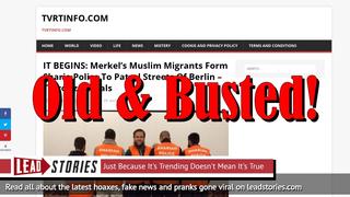 Fake News: Merkel's Muslim Migrants Did NOT Form Sharia Police To Patrol Streets Of Berlin And Terrorize Locals