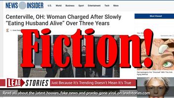 Fake News: Woman NOT Charged After Slowly Eating Husband Alive Over Three Years