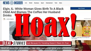 Fake News: White Woman Did NOT Give Birth to Black Child, Did NOT Blame Coffee Husband Drinks