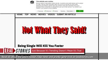 Fake News: Scientists Did NOT Say Being Single Will Kill You Faster Than Obesity