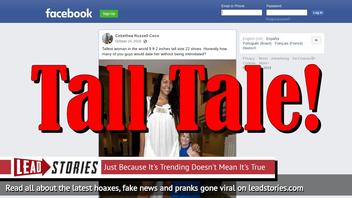 Fake News: NOT A Photo Of The Tallest Woman In The World