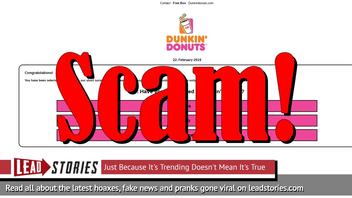Fake News: Dunkin' Donuts NOT Giving One FREE Box of 12 Donuts For Celebrating 70th Anniversary