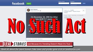 Fake News: McCarran Warner Act of 1952 Did NOT Forbid Muslims From Holding Office