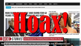 Fake News: Man Did NOT Fake Being Deaf and Dumb for 62 Years to Avoid Listening to Wife
