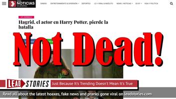 Fake News: Actor Robbie Coltrane Who Played Hagrid in Harry Potter Did NOT Die -- Did NOT Lose Battle