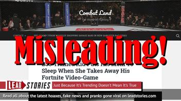Fake News: BJJ Trained Kid Does NOT Put His Mom To Sleep When She Takes Away His Fortnite Video-Game