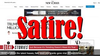 Fake News: Trump's Budget Does NOT Contain Twenty Million Dollars for Bail