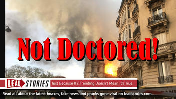 Fake News: Photo Showing Two Men "Smiling" In Front Of Burning Notre Dame Is NOT Doctored (But We Still Don't Know If They Are "Laughing Muslims")