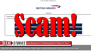 Fake News: British Airways Is NOT Gifting 2 FREE Tickets To All To Celebrate Their 45th Anniversary
