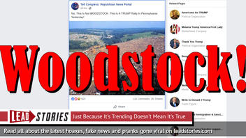 Fake News: Picture Does NOT Show Trump Rally in Pennsylvania, Actually Shows 1969 Woodstock Festival