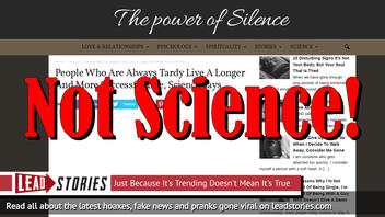 Fake News: People Who Are Always Tardy Live A Longer And More Successful Life, Science Does NOT Say