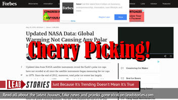 Fake News: Updated NASA Data Did NOT Show Global Warming Not Causing Any Polar Ice Retreat